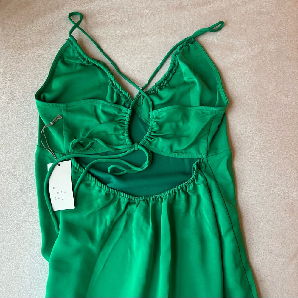 A New Day - Cut Out Maxi Slip Dress - Green - M - Picture 2 of 7